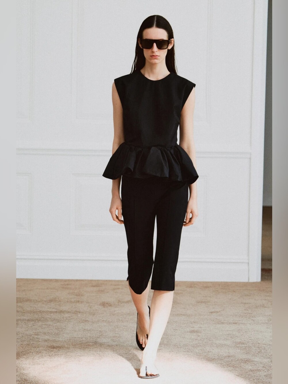 ZARA ZW COLLECTION SLEEVELESS PEPLUM TOP